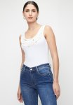 Sissy Boy Rowena: Fashion Vest With Neck Bling - White