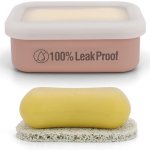 Aimaiaimai Compact Leakproof Travel Soap Case Silicone Travel Soap Container Portable Soap Box With Drainage Layer Shatterproof
