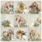 Tear Resistant Deco Print Christmas Bunny 9'S