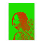 Angel Green & Red Art Print - A3