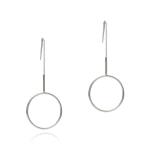 Celestial Pin Earrings - 18KT White Gold Vermeil