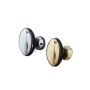 Jade Ring Latti Brass Chrome-plated Silver Water Drop Door Handle