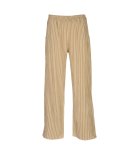Wide Leg Striped Pants - Camel L