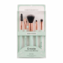 5 Piece - Cosmetic Makeup Brush Set - Green