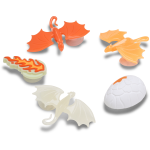 Glow In The Dark Dragon 5 Pack - Multi Osfa