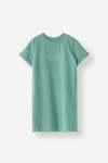 Relaxed Fit Logo T-Shirt Dress - 10 Green