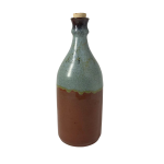 Ceramic Water Bottle - Transparent & Azure Dip