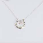 Equestrian Horseshoe And Heart Necklace