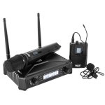 Hybrid U-dv B Dual Wireless Microphone System : Handheld + Lapel Combo