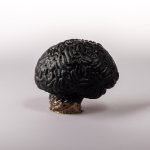 Creative Hub Brain Objet D'art - Matt Black & Bronze