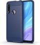 Huawei Y9 Prime 2019 Shockproof Carbon Fiber Design Cover - Blue