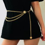 Boho Tassel Waist Chains Sun Flower Body Chain Golden Beach Belts Jewelry For Women