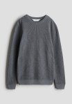 Textured-knit Jumper - Grey
