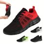 Lightweight Breathable Lace Up Running Shoes Comfy Sneakers With Durable Soft Sole For Outdoor Training Workout