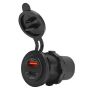 Car USB Power Adapter Pd QC4.0 Fast Charging 12-24V 60W For Rv Boats