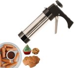 Churro Maker Machine & Biscuit Gun - Manual Dough Press Steel Baking Tools Kitchen Tool Set