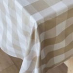 Linen House Revana Check Table Linen- Stone