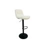 Kc Furn-tucson Swivel Faux Leather Bar Stool White