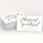 50PCS White Thank You Cards