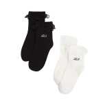 K signature Ruffle Socks 2 Pack -white black