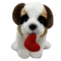 Plush Sitting Dog With Heart 20CM