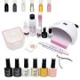 High Quality 19-PIECE Glam Gel Nail Starter Kit- New York P