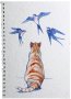 Cat Watching Bird Notebook