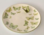 Ceramic Plate With Raised Butterfly 29.5CM