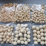 50PCS BAG 8MM-20MM Natural Lotus Wood Round Loose Beads For Jewelry Making Diy Threaded With Through Holes For Creative Beaded D