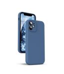 Liquid Silicone Back Case Compatible With Iphone 12 -blue