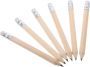 50PCS Bulk Golf Pencils With Erasers Natural Wood Sketch And Writing