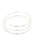 Silver Plated Textured Wrap Arm Cuff