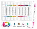 18-PIECE Double-ended Art Marker Set