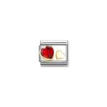 Composable Classic Link Red And Gold Hearts