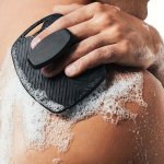 Gentlemen's Soft Silicone Exfoliating Body Scrubber With Ergonomic Non-slip Handle