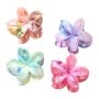 4 Piece - Marble Pattern Large Claw Clips - Multicolor