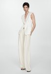 Trousers Peach - White