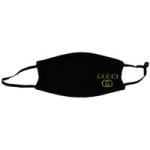 Printed Cotton Face Mask Gucci Gold