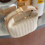 Chic Straw Woven Crossbody Bag For Women - Versatile Shoulder Handbag With Detachable Strap Perfect For Beach Vacations & Casual