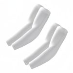 Roxun 2 Pairs Arm Sleeves Cooling Uv Sun Protection Sports Compression For Men women 2 White