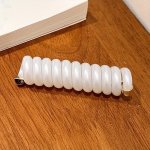 Chic Spiral Hair Tie - Durable High-elasticity Ponytail Holder For Women & Girls No-damage Resin Material