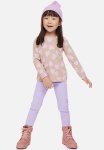 Ribbed Cotton Leggings - Light Purple