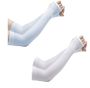 Arm Compression Sleeves - 2PACK - White/blue