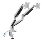 Interactive Counterbalance Dual Monitor Arm With USB & Audio