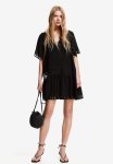Embroidered Dress - Black