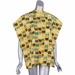 Kids Cape Yellow With Cats Studs