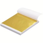 100 Pcs Golden Leaf Sheets - High-quality Imitation Golden Foil For Crafts Home Decor Painting Furniture And Nail Art - Durable