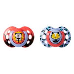 Tommee Tippee Fun Style Soothers Symmetrical Orthodontic Design Bpa-free Silicone 6-18M Pack Of 2 Colours May Vary