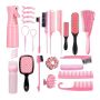 27 Pieces Hair Brush Combs Set With Hair Spray Bottle For Toddlers Women