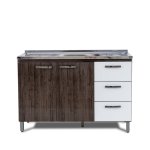 Brazil Kitchen Base With Sink Arezo And White